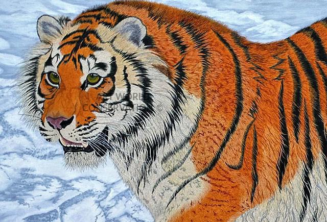 Siberian Tiger Cub painting
