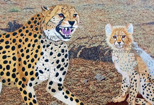 Cheetah & Cub painting