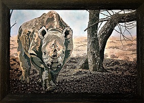 Exclusive Print Black Rhino on canvas 61cm x 87cm.jpg