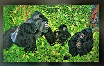 Exclusive Print Gorillas In the Virungas on canvas 93cm x 146 cm (2).jpg