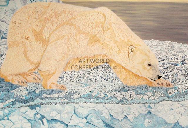 Polar Bear & Harp Seal painting